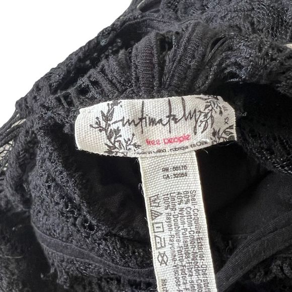 Intimately Free People She's Got It Dress Womens XS Black Lace Asymmetrical Hem - Picture 8 of 8